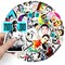 50 Pcs Vinyl Sticker of Ronaldo for Soccer Lovers Waterproof Stickers Bomb for Wall,(Neymar)